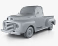 Ford F-1 Pickup 1948 3d model clay render
