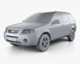 Ford Territory (SY) 2009 3D-Modell clay render