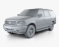 Ford Expedition 2002 3d model clay render