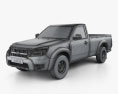 Ford Ranger Regular Cab 2011 3D模型 wire render