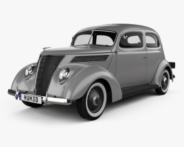 3D model of Ford V8 Model 78 Standard (78-700A) Tudor セダン 1937