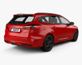 Ford Focus turnier ST 2017 3D 모델  back view