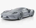 Ford GT Concept 2017 3d model clay render