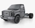 Ford E-450 Cutaway 2015 3Dモデル wire render