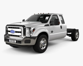 3D model of Ford F-450 Super Cab Chassis 2015