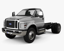 3D model of Ford F-650 Regular Cab Chassis 2019
