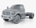 Ford F-650 Regular Cab Chassis 2019 3d model clay render