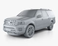 Ford Expedition EL Platinum 2018 3d model clay render