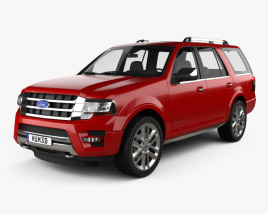 3D model of Ford Expedition Platinum 2018