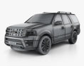 Ford Expedition Platinum 2018 3D 모델  wire render
