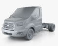 Ford Transit Cab Chassis 2017 3D-Modell clay render
