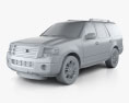 Ford Expedition Limited 2014 3D模型 clay render