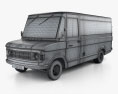 Ford A-Series Panel Van 1973 3D модель wire render