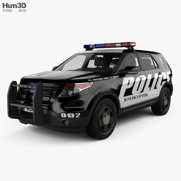 Ford Explorer Police Interceptor Utility 2015 3D model