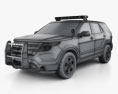 Ford Explorer Поліція Interceptor Utility 2015 3D модель wire render