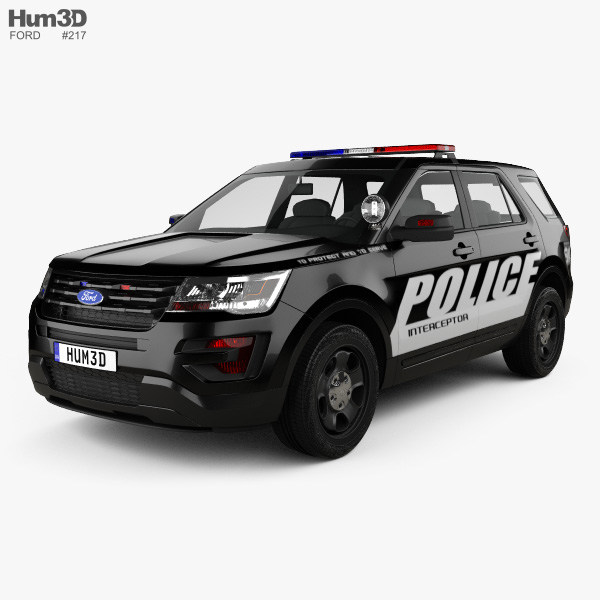 Ford Explorer 警察 Interceptor Utility 2019 3Dモデル