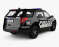 Ford Explorer Polizei Interceptor Utility 2019 3D-Modell Rückansicht