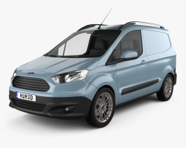 3D model of Ford Transit Courier 2018