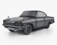 Ford Consul Capri 1961 Modello 3D wire render