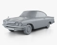 Ford Consul Capri 1961 Modello 3D clay render