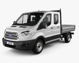 3D model of Ford Transit Double Cab Dropside 2017
