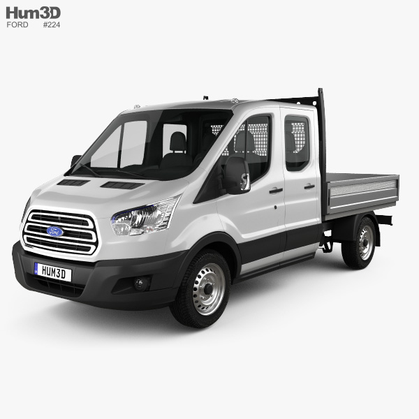 Ford Transit Double Cab Dropside 2017 3D model