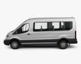 Ford Transit Minibus 2017 3D 모델  side view