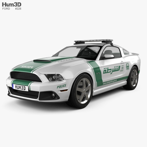 Ford Mustang Roush Stage 3 Police Dubai 2015 3D model