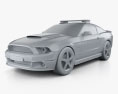 Ford Mustang Roush Stage 3 Police Dubai 2015 3d model clay render
