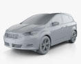 Ford Grand C-Max 2018 3D 모델  clay render