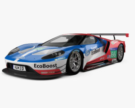 Ford GT Le Mans レースカー 2016 3Dモデル