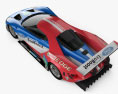 Ford GT Le Mans Rennwagen 2016 3D-Modell Draufsicht