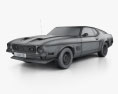 Ford Mustang Mach 1 1971 James Bond 3D模型 wire render
