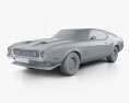 Ford Mustang Mach 1 1971 James Bond Modèle 3d clay render