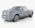 Ford F-450 Crew Cab XL 2014 3D-Modell clay render