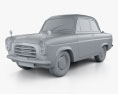 Ford Anglia 100E 1953 3d model clay render