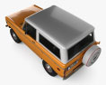 Ford Bronco 1975 3D模型 顶视图