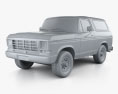 Ford Bronco 1978 3d model clay render