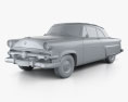 Ford Crestline Sunliner 1954 Modello 3D clay render