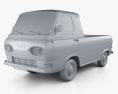 Ford E-Series Econoline Pickup 1963 Modello 3D clay render