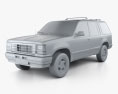 Ford Explorer 1994 3D 모델  clay render