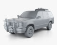 Ford Explorer Jurassic Park 1993 3D 모델  clay render