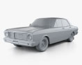 Ford Falcon 1968 Modèle 3d clay render