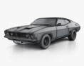 Ford Falcon GT Coupe 1973 3Dモデル wire render