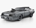 Ford Falcon GT Coupe Interceptor Mad Max 1979 3Dモデル wire render