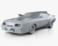 Ford Falcon GT Coupe Interceptor Mad Max 1979 Modello 3D clay render