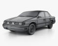 Ford Taurus 1995 3D-Modell wire render