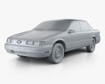 Ford Taurus 1995 3D-Modell clay render
