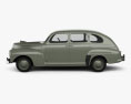 Ford V8 Super Deluxe Tudor 세단 Army Staff Car 1942 3D 모델  side view