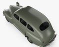 Ford V8 Super Deluxe Tudor 세단 Army Staff Car 1942 3D 모델  top view
